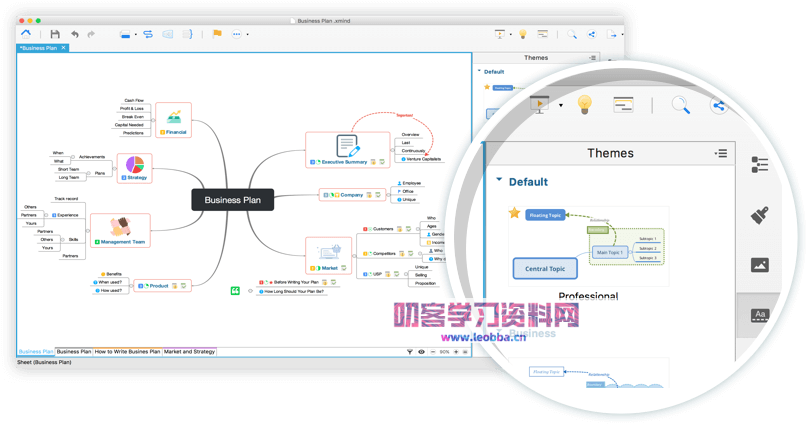 思维导图工具-XMind 2022 破解版-叨客学习资料网
