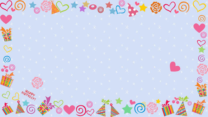 动态卡通庆祝生日PPT模板-叨客学习资料网