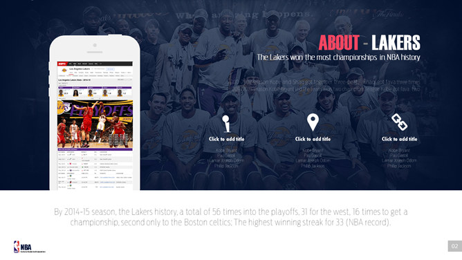 NBA篮球队球星介绍PPT模板-叨客学习资料网