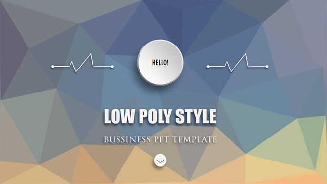 微立体多边形背景PPT模板-叨客学习资料网