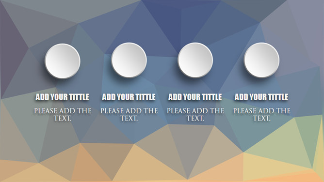 微立体多边形背景PPT模板-叨客学习资料网