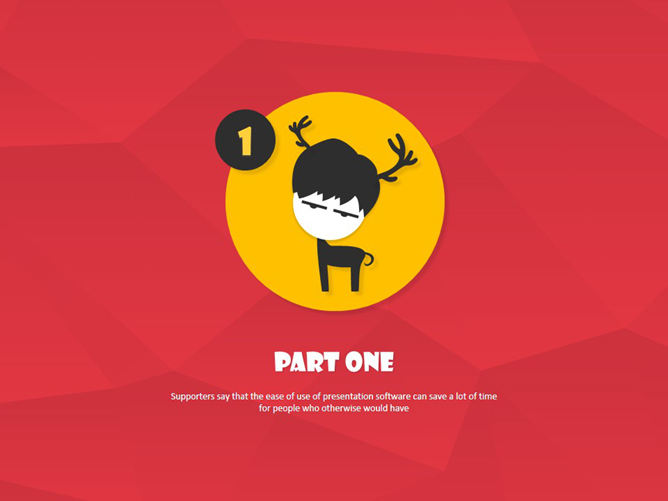 扁平化喜庆圣诞节PPT模板-叨客学习资料网