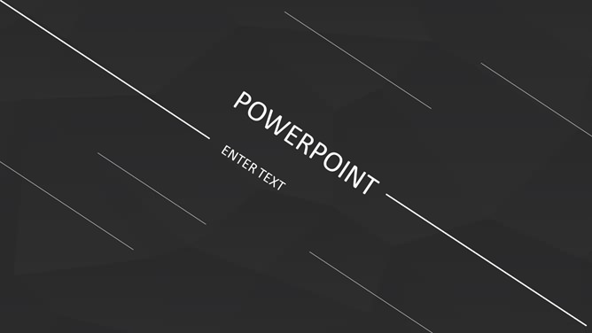 黑色背景极简线条PPT模板-叨客学习资料网