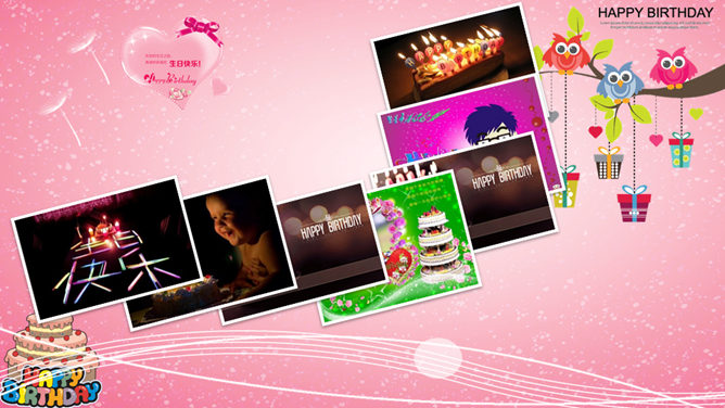 炫酷动态生日相册PPT模板-叨客学习资料网