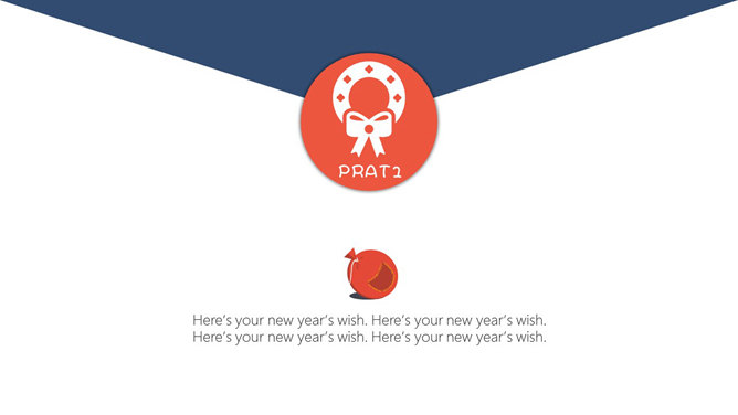 简洁扁平化圣诞节主题PPT模板-叨客学习资料网