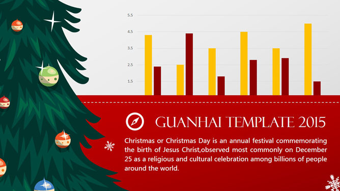 超精美雪人圣诞节PPT模板-叨客学习资料网