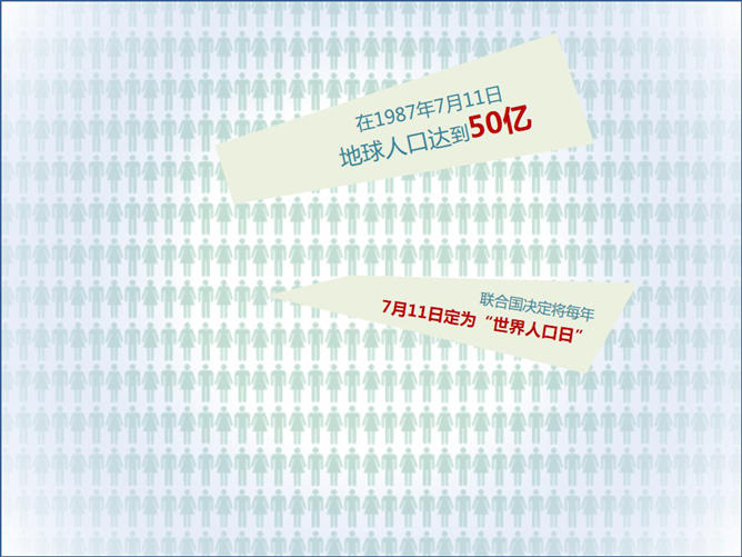 精品世界人口日宣传PPT模板-叨客学习资料网