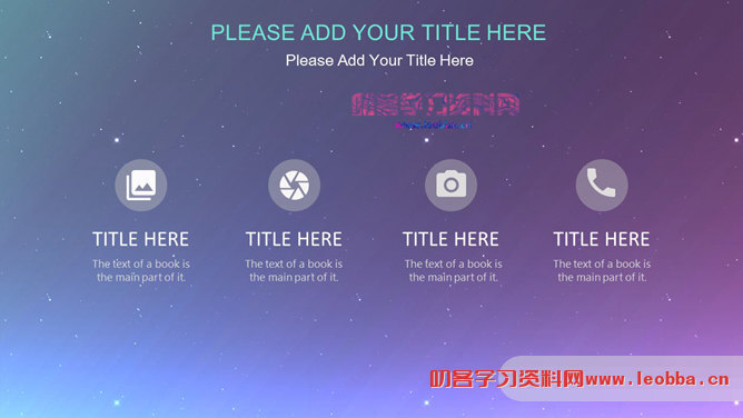 星空科技IOS风动态PPT模板-叨客学习资料网