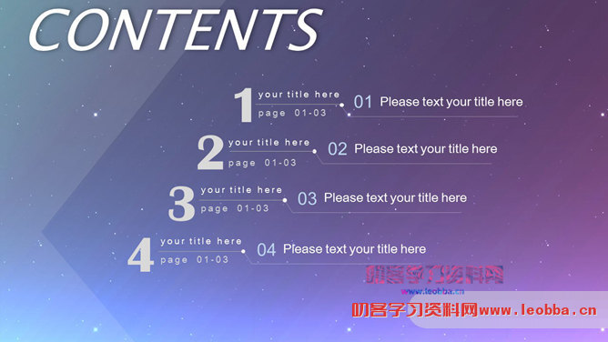 星空科技IOS风动态PPT模板-叨客学习资料网