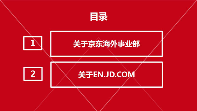 京东海外事业部介绍PPT模板-叨客学习资料网