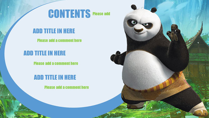 精美《功夫熊猫3》PPT作品-叨客学习资料网