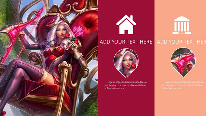 游戏《英雄联盟》主题PPT模板-叨客学习资料网