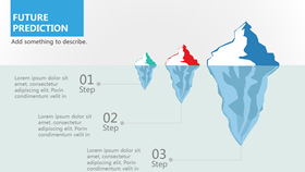 创意冰山递进关系PPT图形-叨客学习资料网