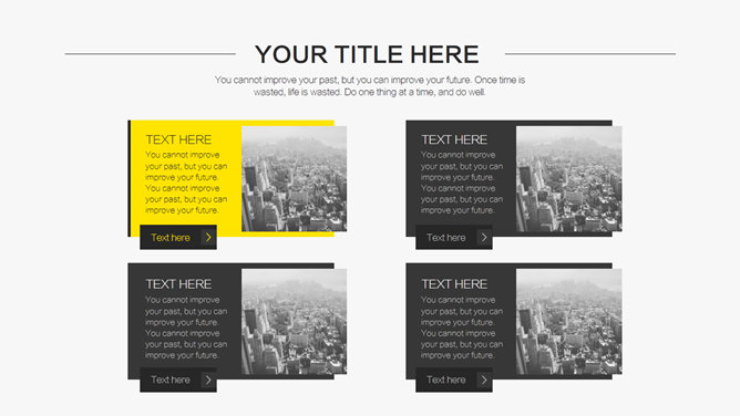 黑黄撞色时尚杂志风PPT模板-叨客学习资料网