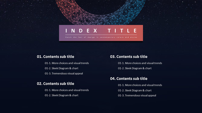 炫酷科技感宇宙星球PPT模板-叨客学习资料网