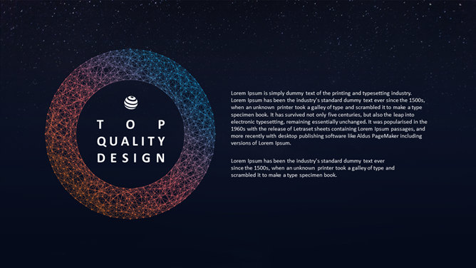 炫酷科技感宇宙星球PPT模板-叨客学习资料网