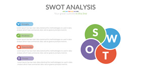 花朵型SWOT要点罗列PPT模板-叨客学习资料网