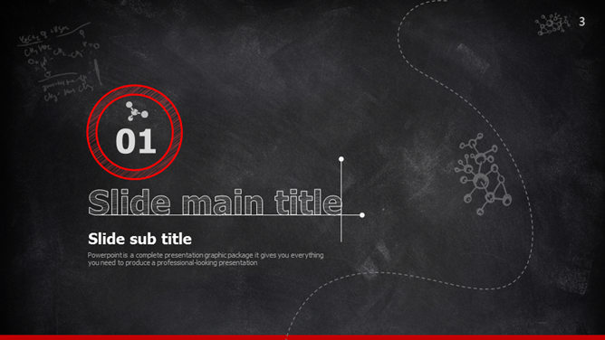 黑板手写粉笔字化学实验PPT模板-叨客学习资料网