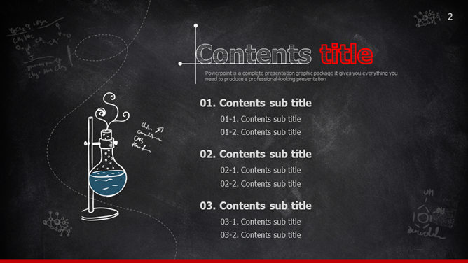 黑板手写粉笔字化学实验PPT模板-叨客学习资料网