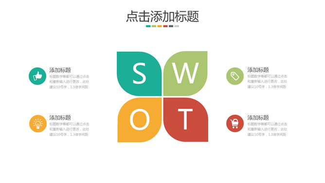 四叶草SWOT剖析阐明PPT模板