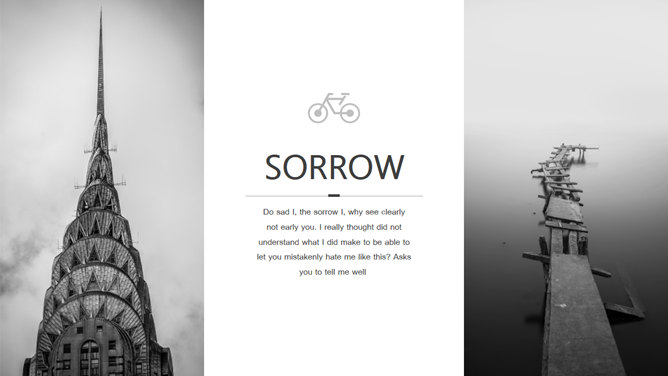 素雅黑灰图文排版PPT模板-叨客学习资料网