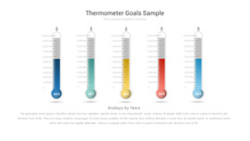 创意温度计形PPT柱形图-叨客学习资料网