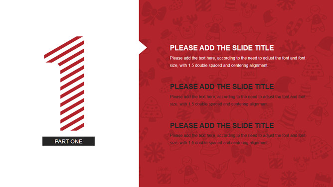 卡通扁平化圣诞节PPT模板-叨客学习资料网