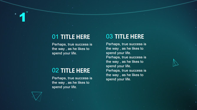 极简星空背景IOS风PPT模板-叨客学习资料网