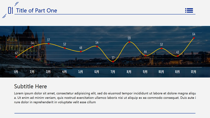 欧美风简约大气深蓝PPT模板-叨客学习资料网