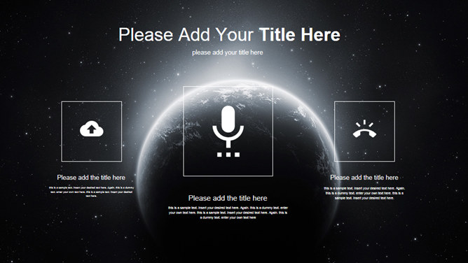 炫酷动态科幻宇宙星球PPT模板-叨客学习资料网