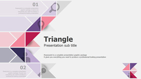 创意三角形主题设计PPT模板-叨客学习资料网