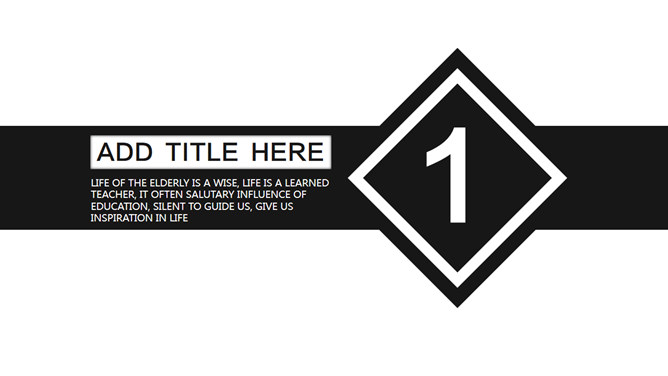 个性素雅简约黑白PPT模板-叨客学习资料网