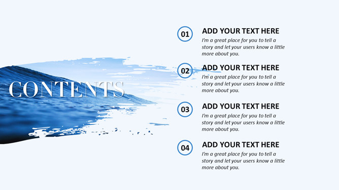 创意图片墨迹时尚商务PPT模板-叨客学习资料网