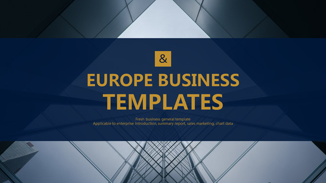 欧美风简约大气商务PPT模板-叨客学习资料网