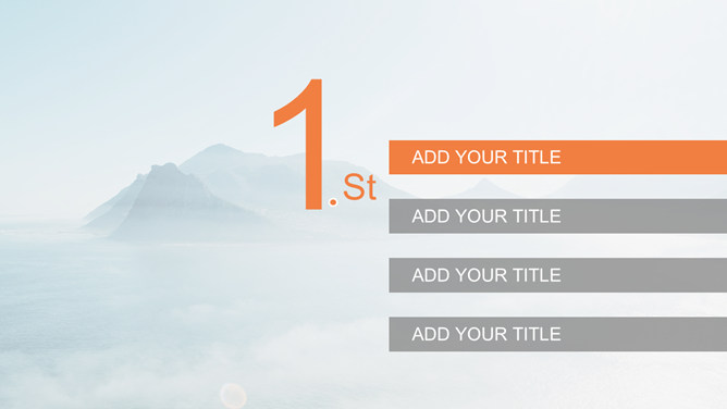 淡雅云海简约通用PPT模板-叨客学习资料网