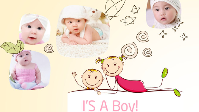 生日快乐儿童电子相册PPT模板-叨客学习资料网