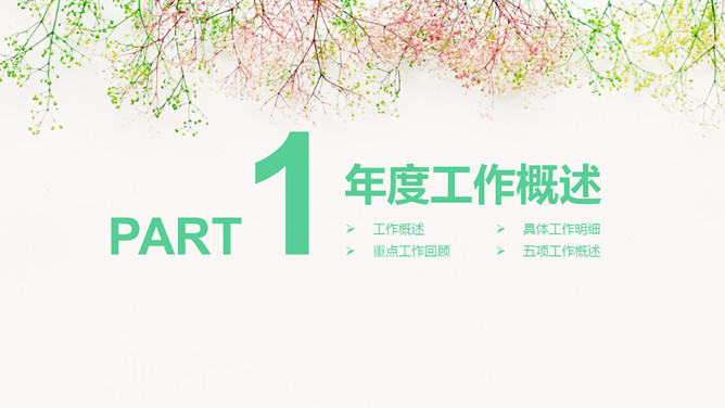 简约唯美淡雅小清新PPT模板-叨客学习资料网