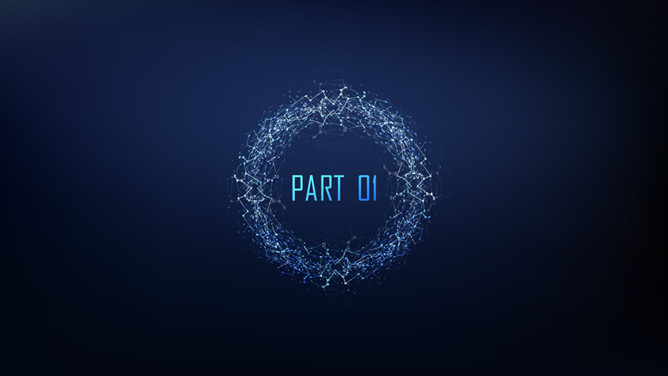 深蓝科技行业汇报PPT模板-叨客学习资料网