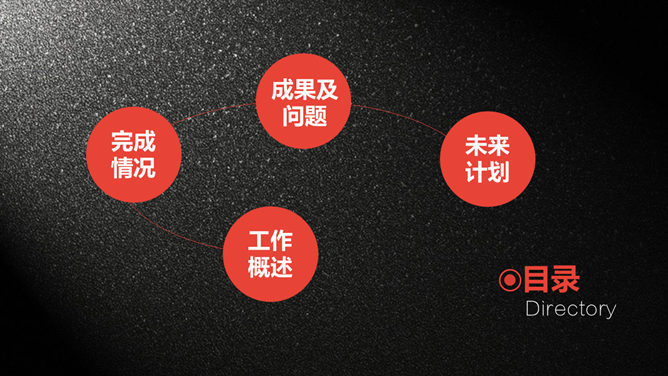 质感黑红工作报告PPT模板-叨客学习资料网