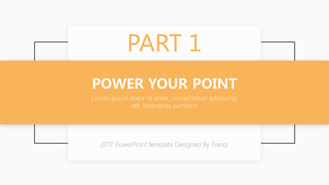 简洁色块线条文字排版PPT模板-叨客学习资料网