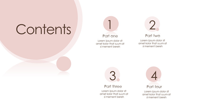 简约雅致圆圈泡泡通用PPT模板-叨客学习资料网