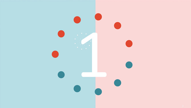 清新时尚粉蓝通用PPT模板-叨客学习资料网