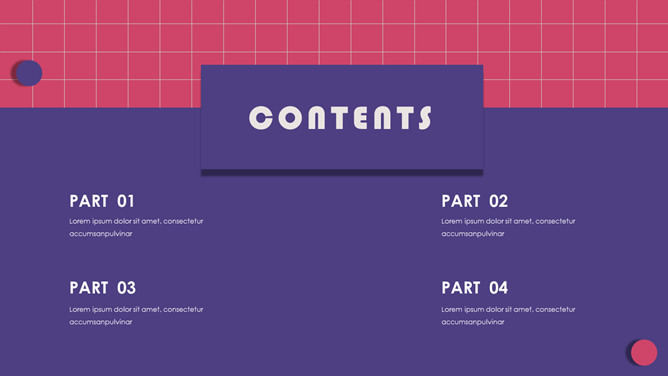 时尚红紫简约通用PPT模板-叨客学习资料网