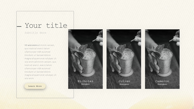 极简雅致圆圈线条PPT模板-叨客学习资料网