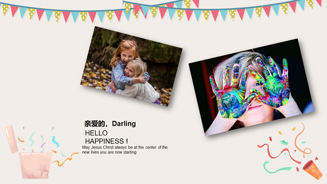 庆祝生日周岁相册PPT模板-叨客学习资料网