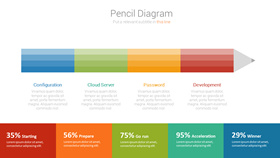 彩色铅笔PPT图形素材-叨客学习资料网
