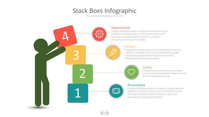 小人堆叠箱子PPT图形资料