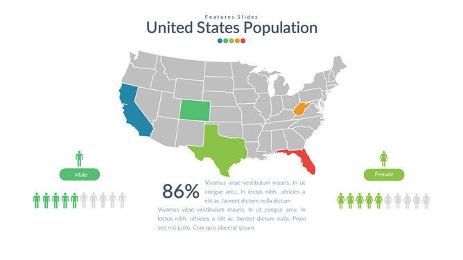 USA美国地图PPT资料