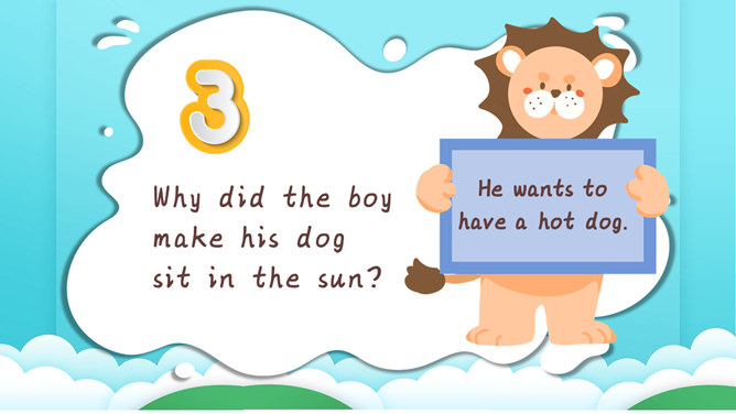 卡通小熊英语猜词游戏PPT模板-叨客学习资料网