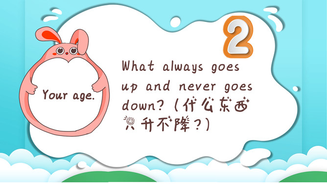 卡通小熊英语猜词游戏PPT模板-叨客学习资料网